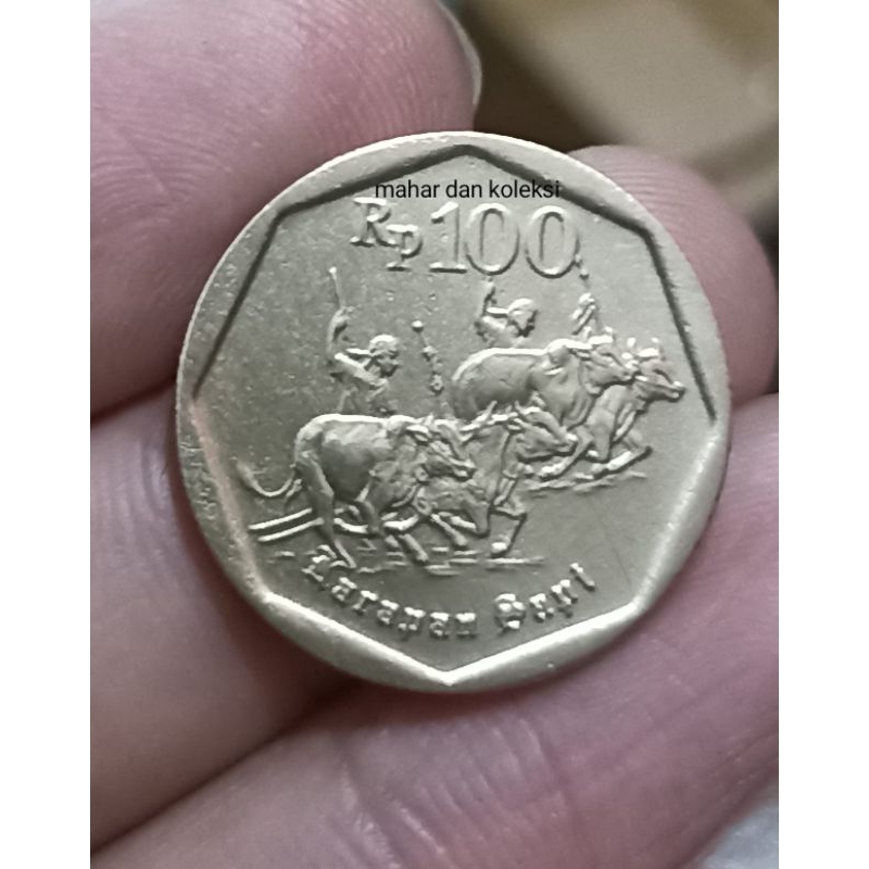 koin karapan sapi tahun 1991 asli