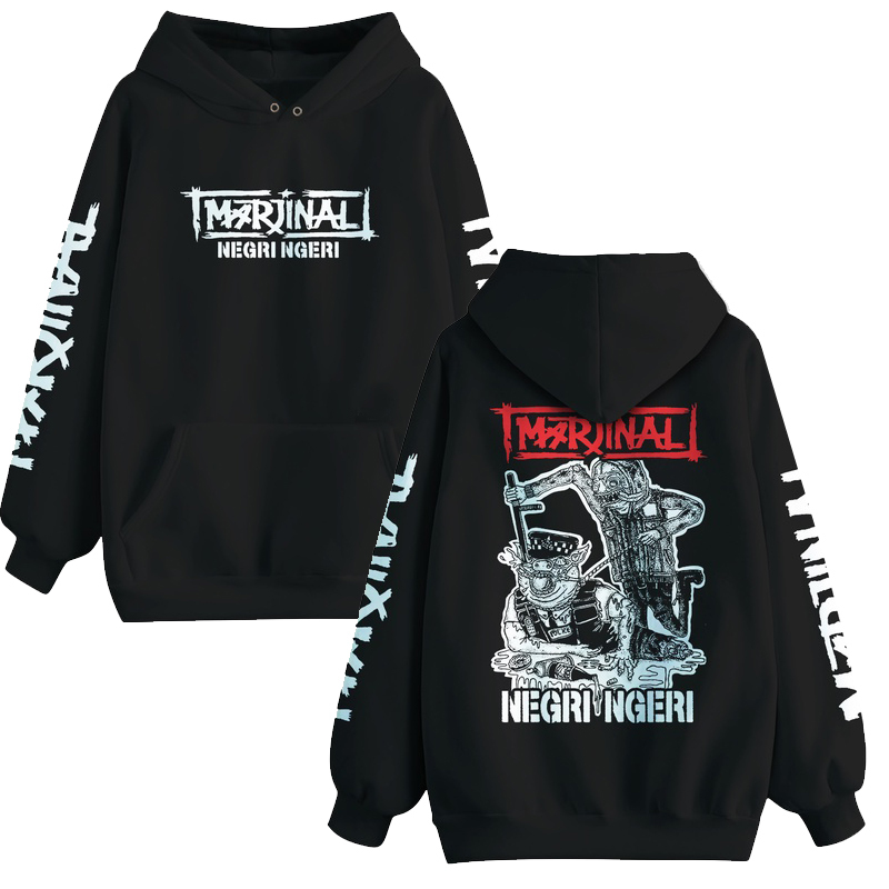 Jumper Hoodie Marjinal Negri Ngeri Hoodie Pullover Bahan Cotton Fleece | READY STOCK | LANGSUNG ORDE