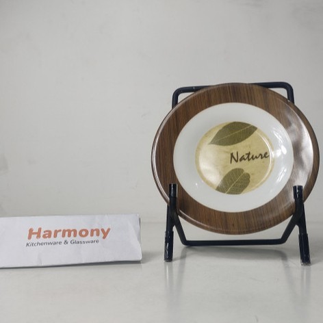 Onyx Saucer 6" Nature Tatakan Gelas Lepek Piring Kecil Melamine Motif Daun Glossy FoodGrade