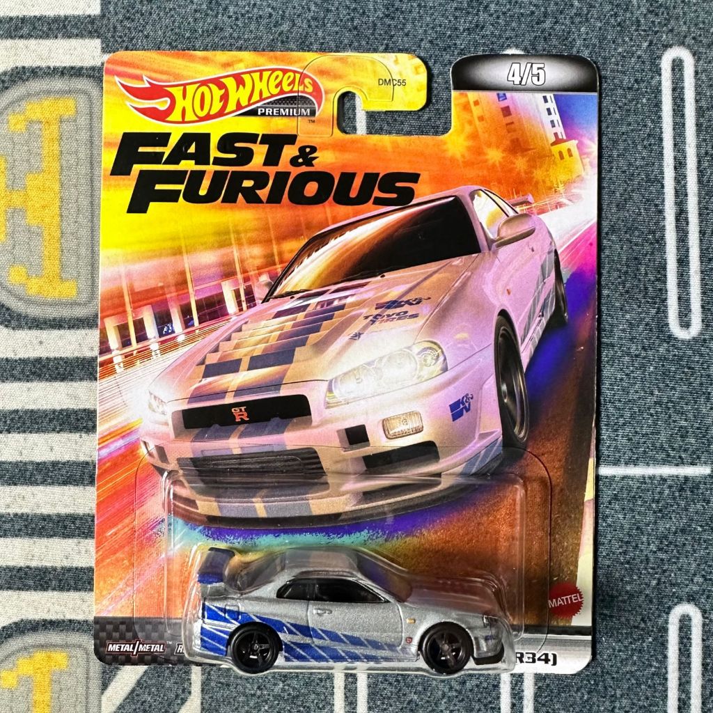 Nissan Skyline GT-R (BNR34) R34 Brian Hot Wheels Premium Fast and Furious