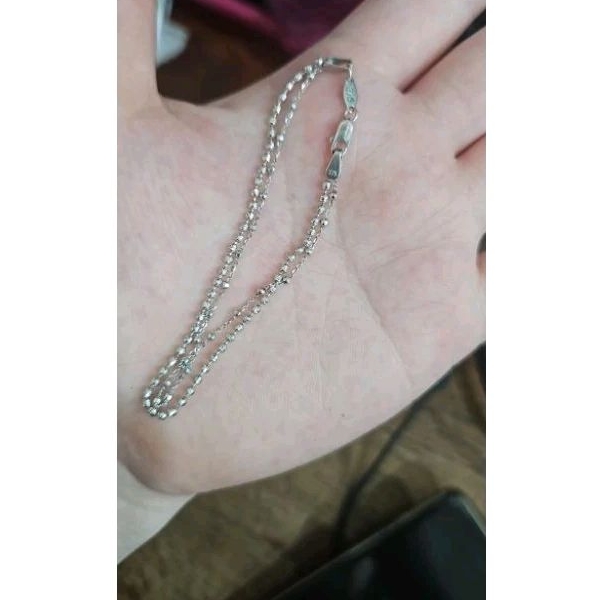 Gelang jedar layer susun emas asli 375 8k gold rosegold putih