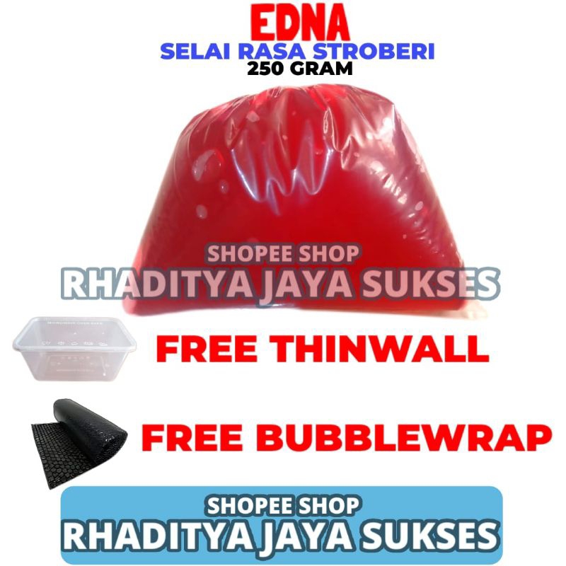 

Selai Edna Stroberi 250 Gram Repacked Ekonomis
