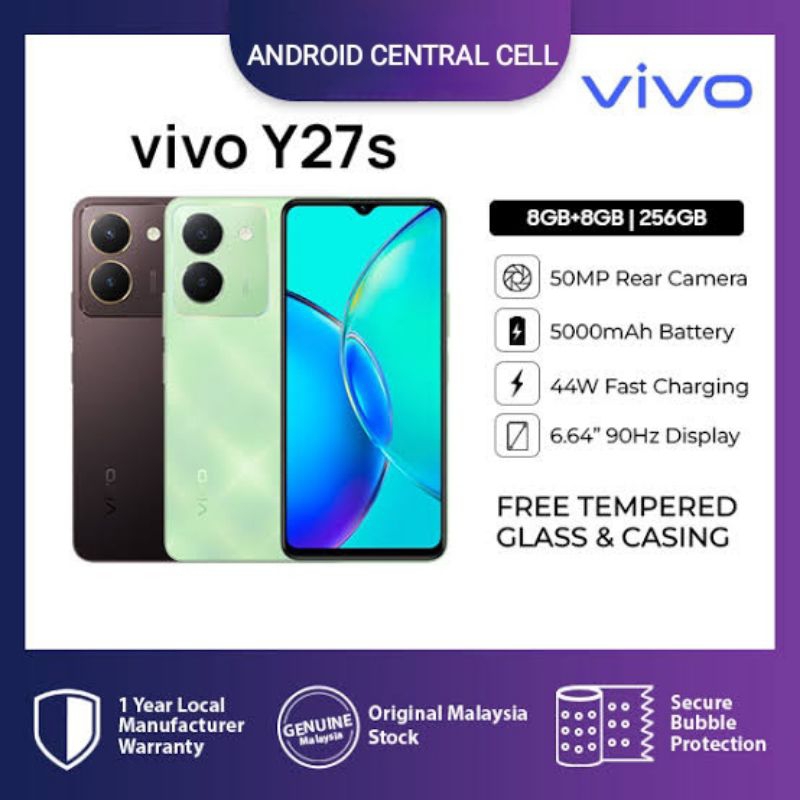 VIVO Y27S | RAM 8/128GB [HP DISPLAY] MULUS SEKALI KAMERA 50MP NFC BAT 5000MAH FAST 33W HARGA HEMAT