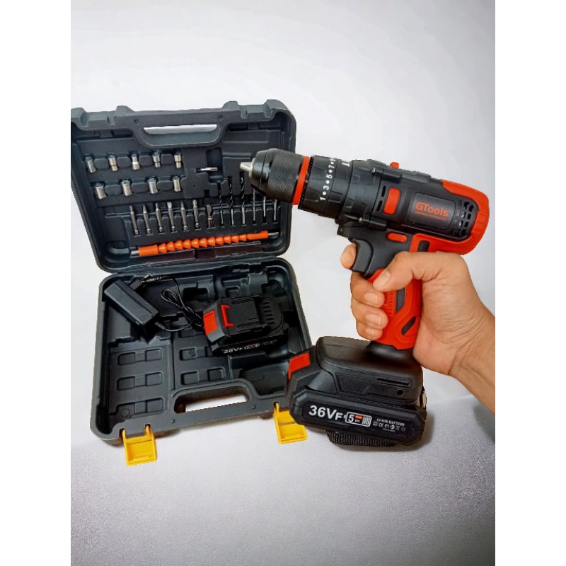 Bor Cas Baterai 36 Volt Gtools Eropa Impact Drill 36VF