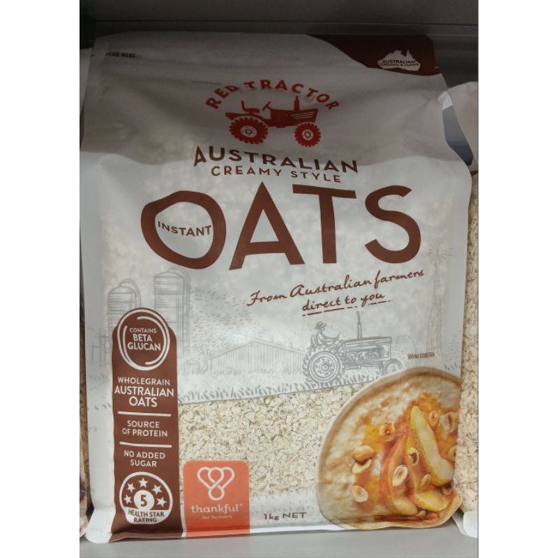 

Gandum Australia RED TRACTOR Australia Oatmeal Instant Rolled Oat Creamy Style Apple 1 Kg - HK