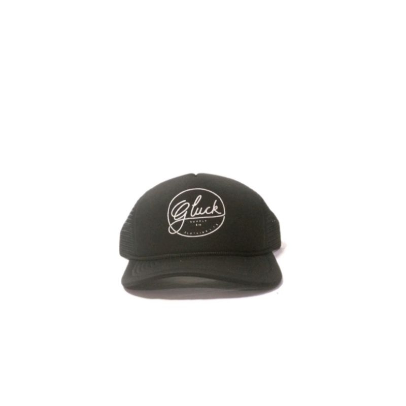 GLUCK HAT-TRUCKER HAT BLACK-FONTDEL TRUCKER BLACK-gluckbali13