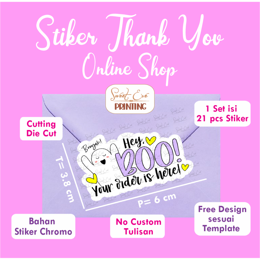 

Chromo Sticker Thank You olshop, Thanks Stiker Online Shop Cute, Stiker Terimakasih Online Shop (Harga untuk 1 set @ isi 21 pcs)