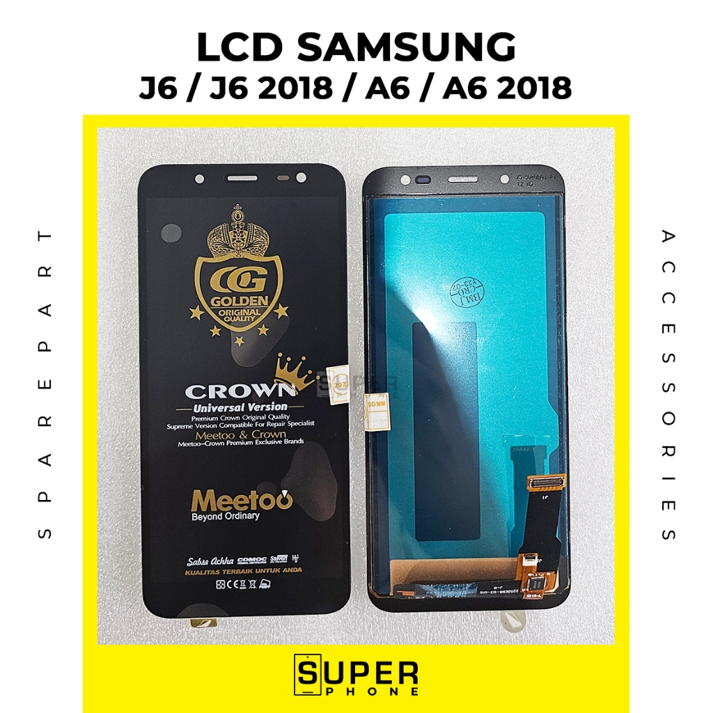 LCD Touchscreen SAMSUNG J6 / J6 2018 / A6 / A6 2018 Fullset OG GOLDEN Original Quality