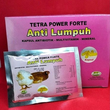 Tetra Power obat  lumpuh pada ayam/ obat lumpuh bebek obat lumpuh burung obat  unggas isi 10kapsul A