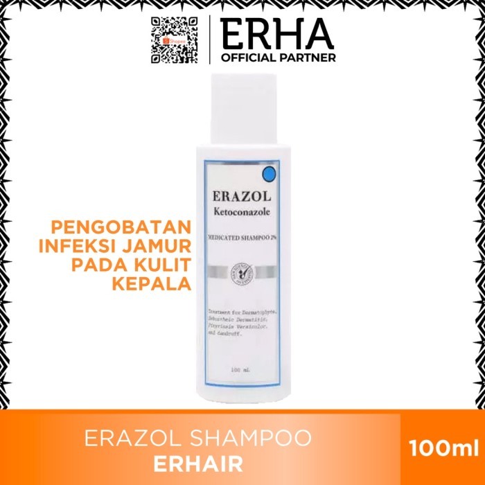 ERHA ERAZOL MEDICATED SHAMPOO 100 ML/Shampoo anti ketombe