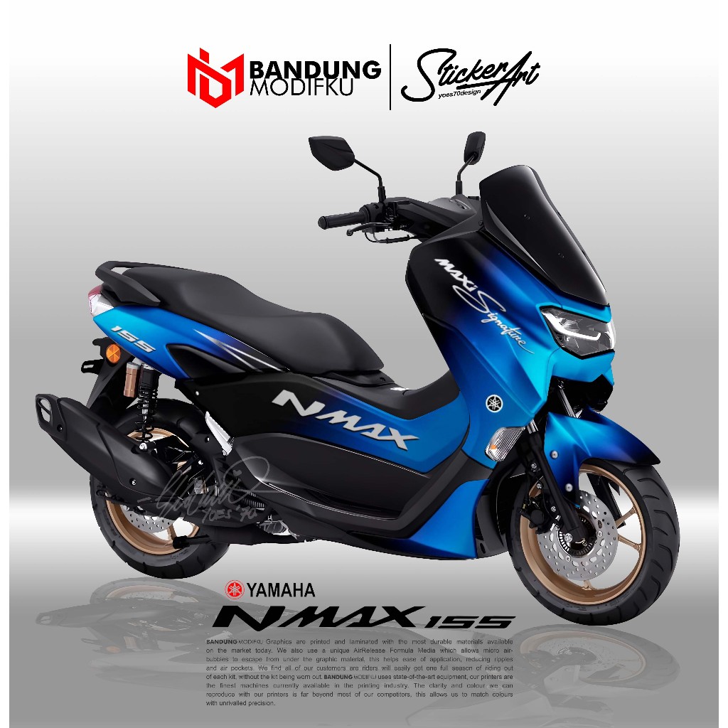 STICKER MOTOR NMAX NEW - MOTIF H - DECAL NMAX 2020 2021 2022 NEW - STIKER FULL BLOK NMAX 2020 2021 2