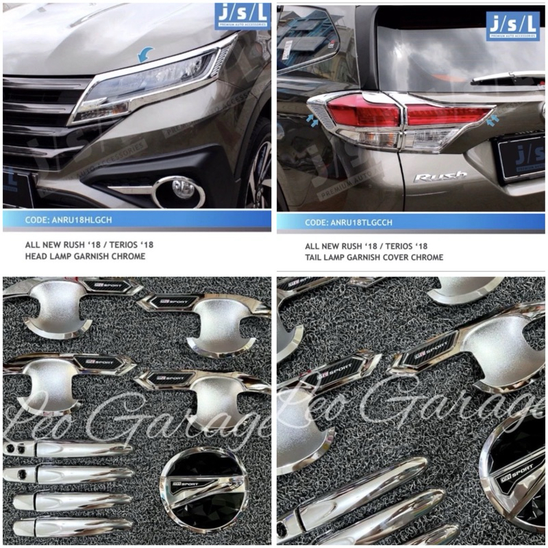 ALL NEW RUSH TERIOS GR SPORT 2018 2019 2020 2021 2022 2023 2024 PAKET GARNISH DEPAN BELAKANG HEAD TA