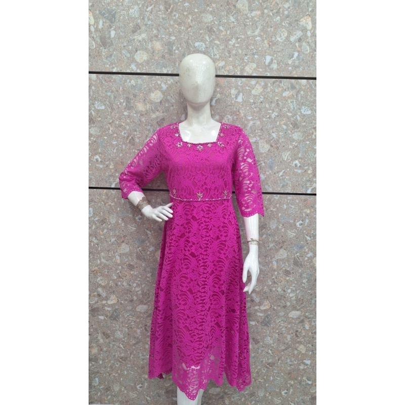 Gaun SAFIRA brokat Payet mewah