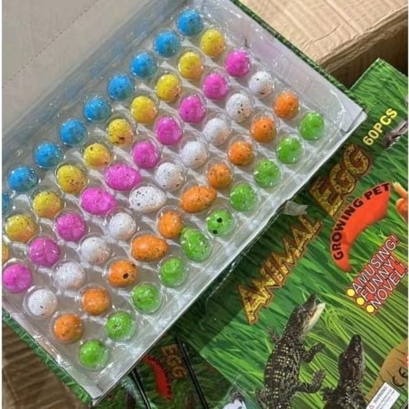 mainan telur dinosaurus menetas rendam pakai air