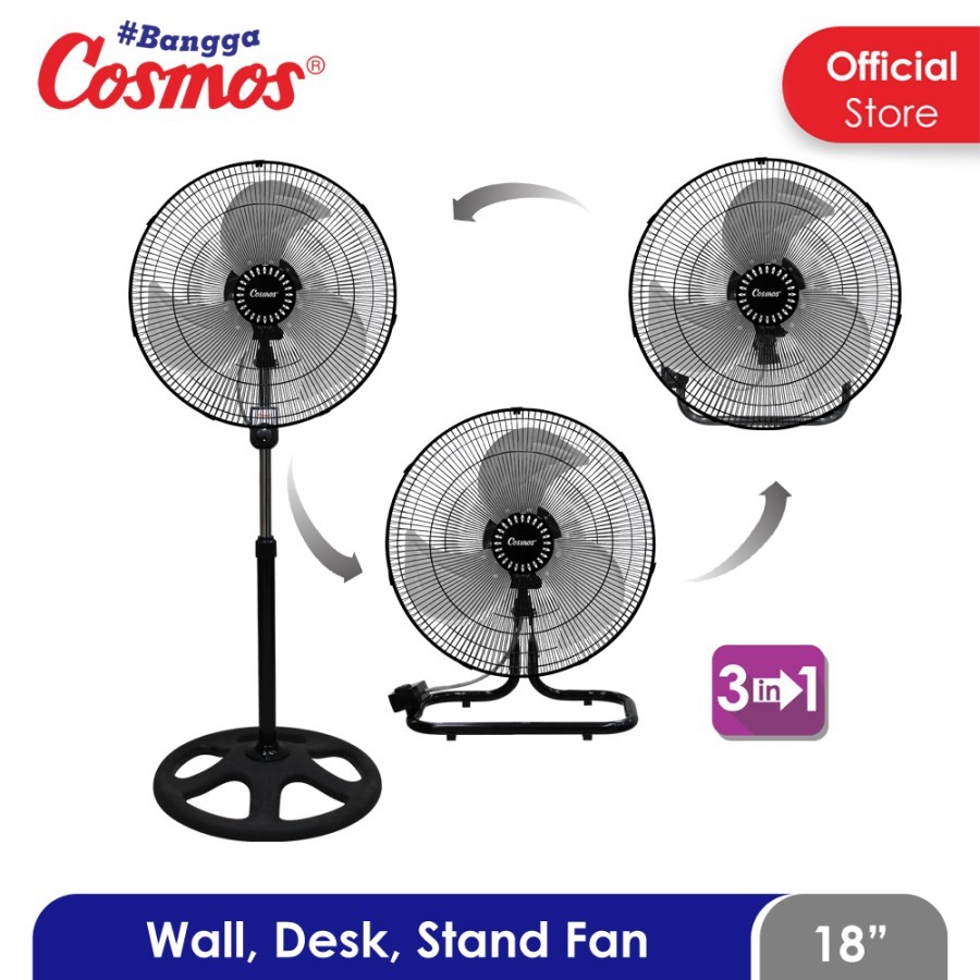 Stand Fan Cosmos SBF-1802 Kipas angin dinding lantai 18" SBF1802 3in1 BATAM