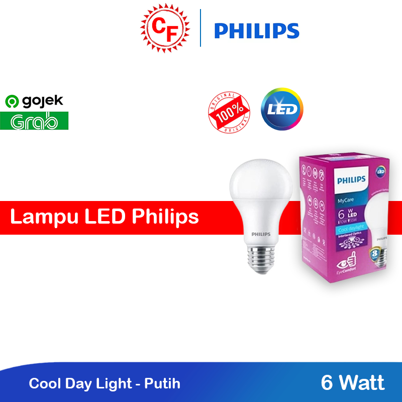 Lampu LED Bulb Philips 6 Watt