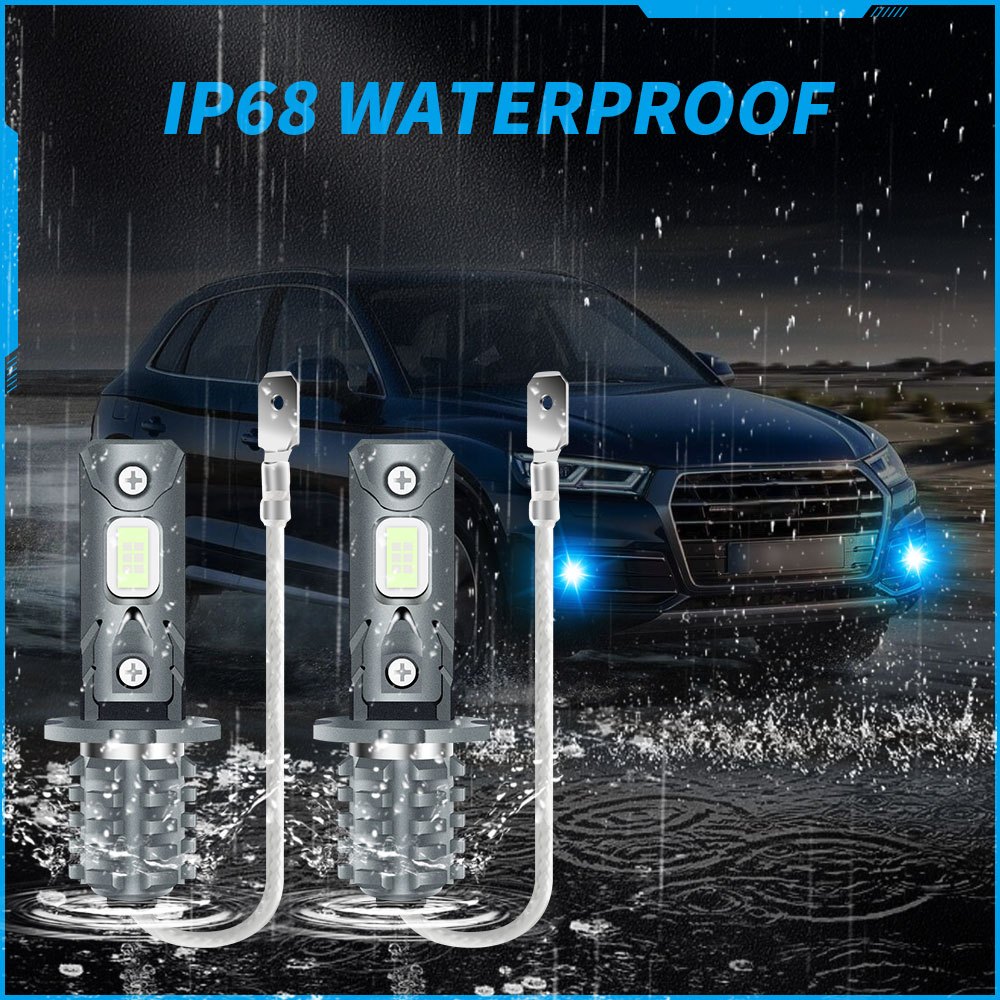 UYUI 2 Buah Lampu LED Putih H3 untuk H3 Fog lamp Mobil Lampu Depan 24V Anti Kabut Untuk Mobil Kuning