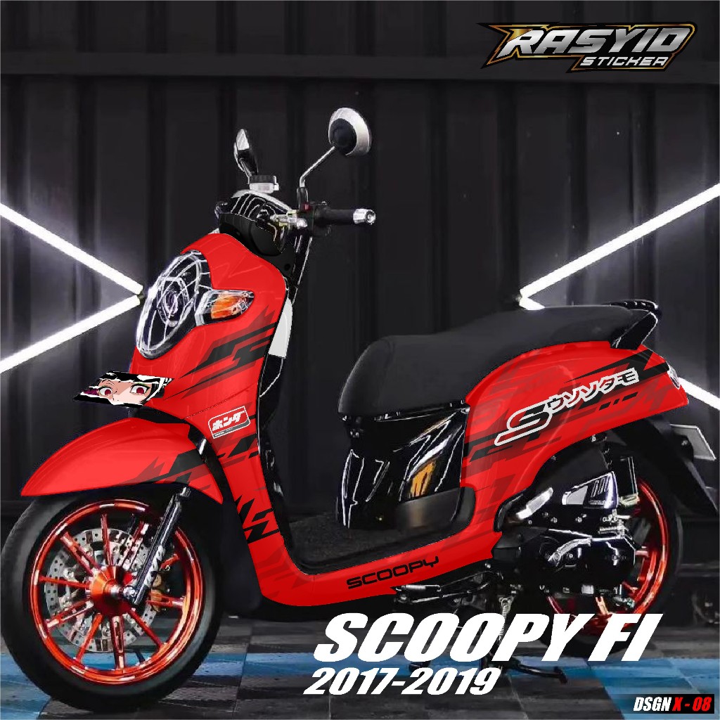 COD Sticker Decal Full Body Honda Scoopy FI Tahun 2017 2018 2019 Decal Sticker Scoopy Racing Honda G