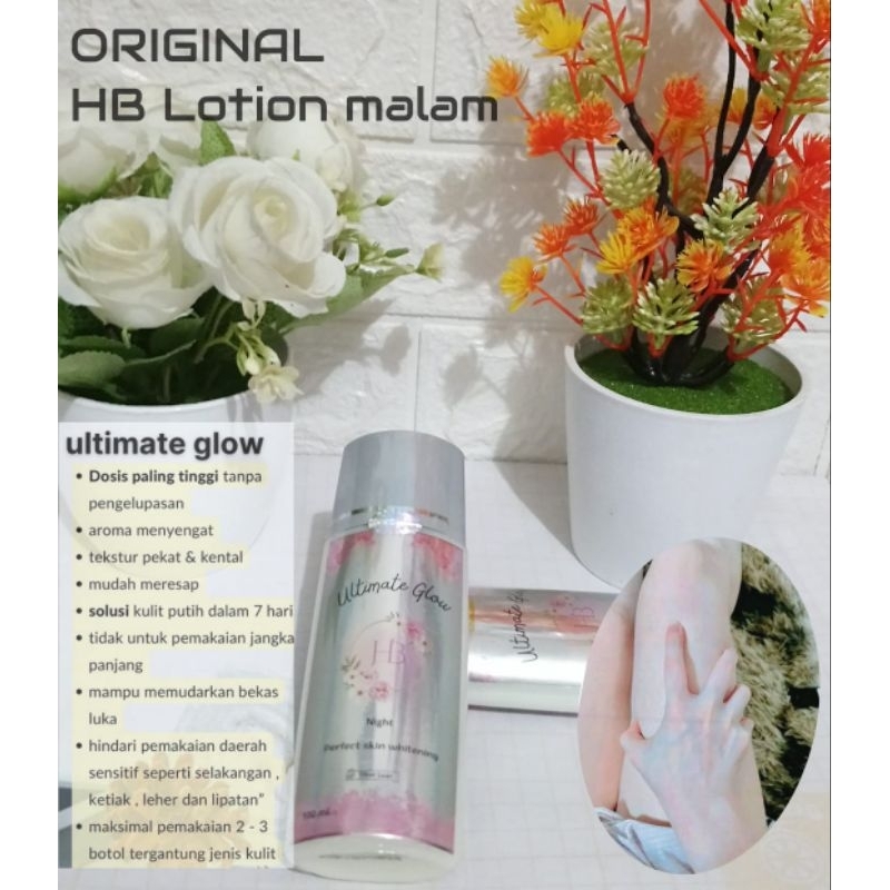 Ultimate glow 7x extra dosis whitening. HB malam pemutih badan original
