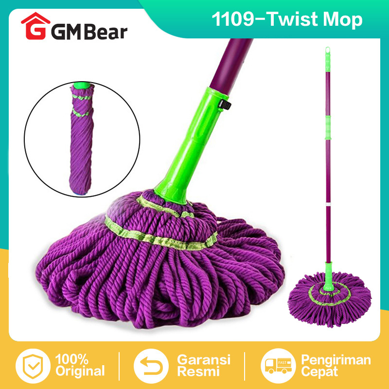 GM Bear 1109 Alat Pel Lantai Putar Otomatis - Magic Twist Mop