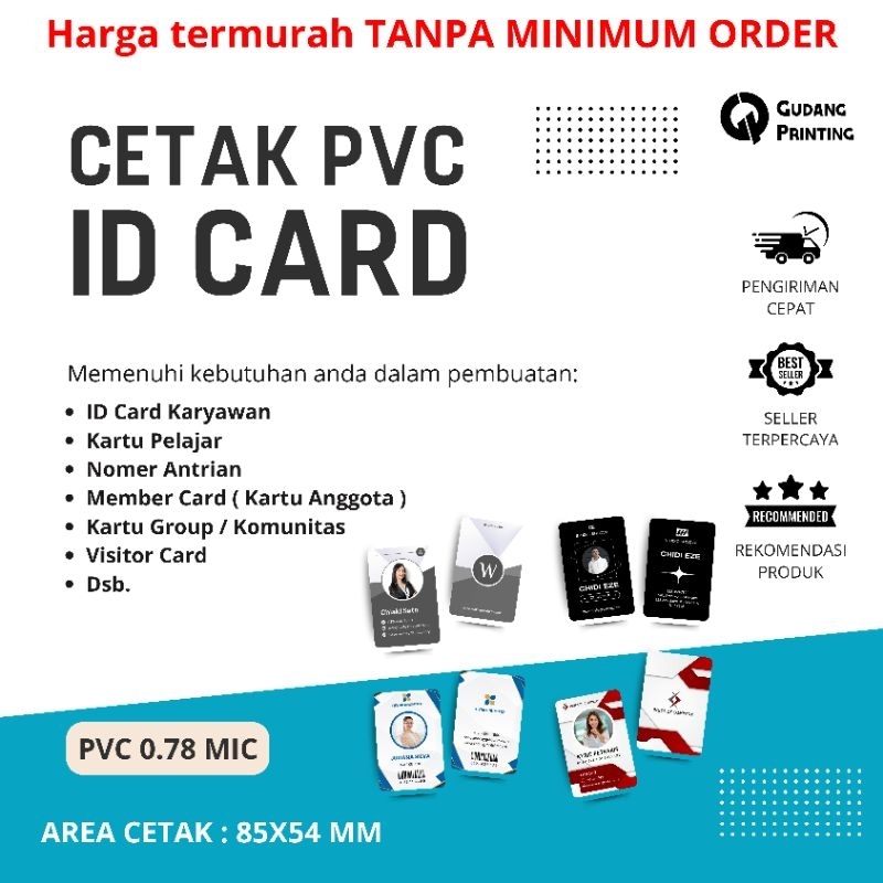 

Cetak Id Card (TANPA MINIMUM ORDER) 1 / 2 Sisi