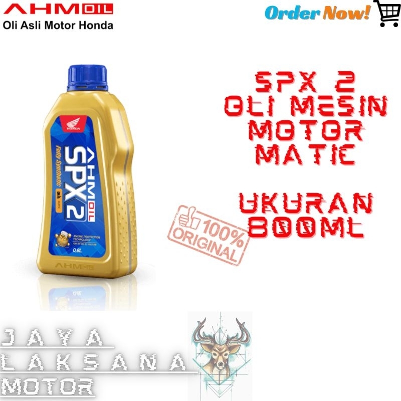 SPX 2 SPX2 WARNA GOLD OLI MESIN MATIC ORIGINAL 100% UKURAN 800ML