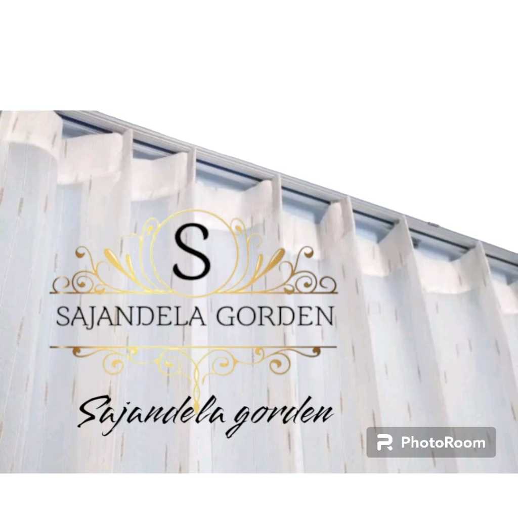 Vitrase gorden Vitrase polos gorden siang Vitrase plisket vitrase import Motif Serat Gold dan Silver