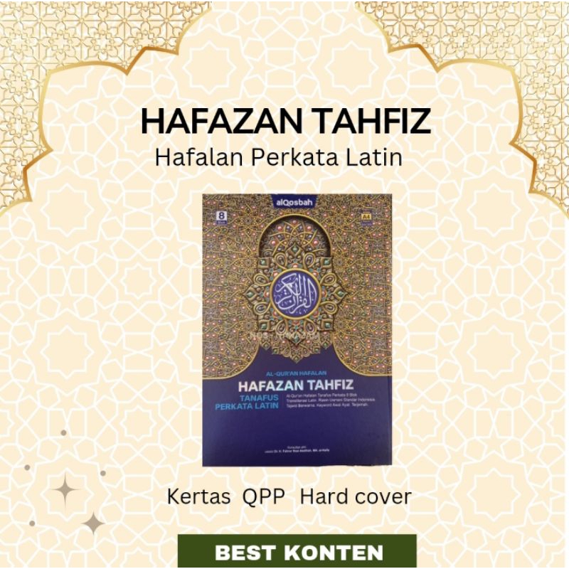 Alquran Hafalan HAFAZAN TAHFIZ Tanafus Perkata Latin A4 Ukuran Besar