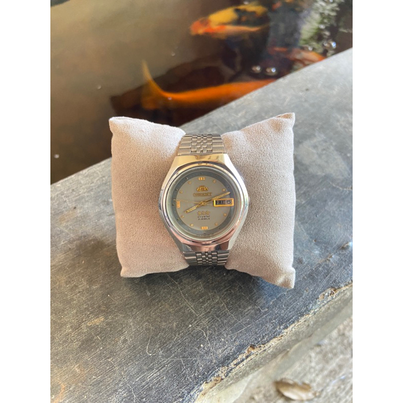Orient Automatic Round Grey Dial Jam Tangan Vintage Bekas