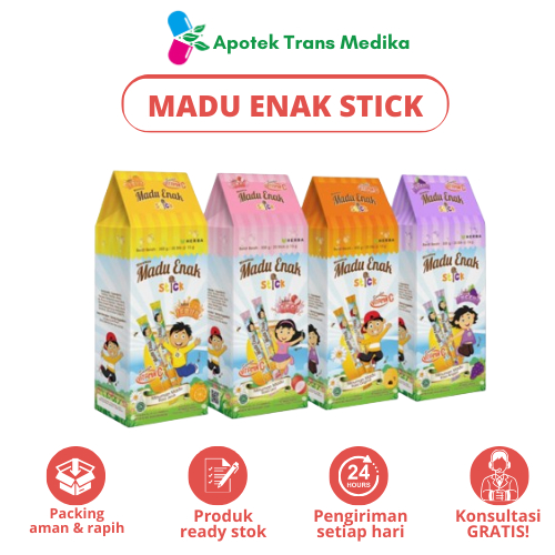 

Madu enak stik merupakan madu anak yang memiliki beberapa macam rasa