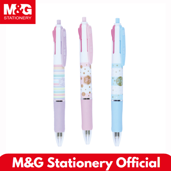 

M&G Retractable Ball Pen 4 in 1 pen 0.7 mm 4 Warna Tinta Hitam Biru merah Hijau #ABP803R5