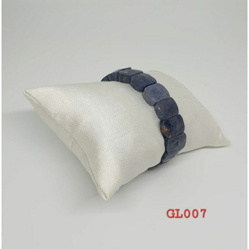 Gelang grey-blue Sapphire bentuk kotak