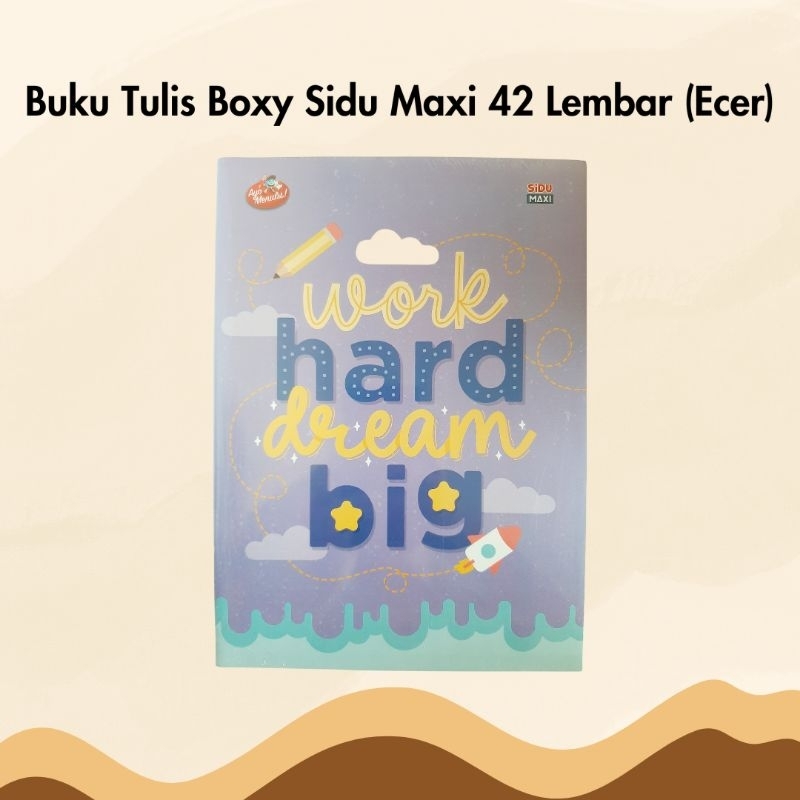 

Buku Tulis Boxy Sinar Dunia Sidu Maxi Isi 42 Lembar Per Pcs Satuan