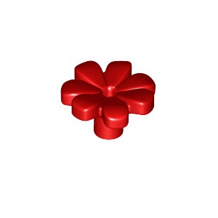 Lego Red Part 32606 Friends Accessories Flower with 7 Thick Petals