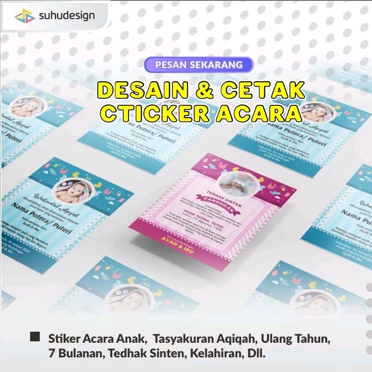 

[PROMO] STIKER TASYAKURAN ANAK/ AQIQAH/ ULANG TAHUN/ 7 BULANAN/ TEDHAK SINTEN/ KELAHIRAN/ KHITAN