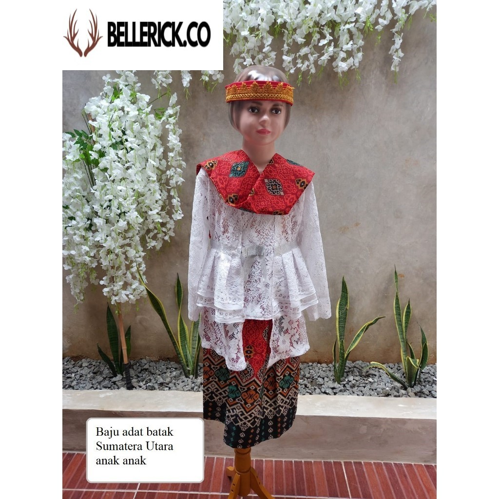 Baju adat batak Sumatera Utara lengkap, Baju adat batak perempuan anak tk dan sd ( SET Atasan, Bawah