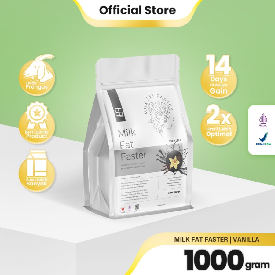 

Ternak Syams - Premium Susu Penggemuk Penambah Kenaikan Berat Badan Ideal Varian Kambing Etawa Full Cream 1000 gram 1 Kg | Milk Fat Faster Rasa Vanila Vanilla Vanilli Organik Suplemen Vitamin Makanan minuman Obat Kapsul BPOM HALAL LPPOM weight gain SR12
