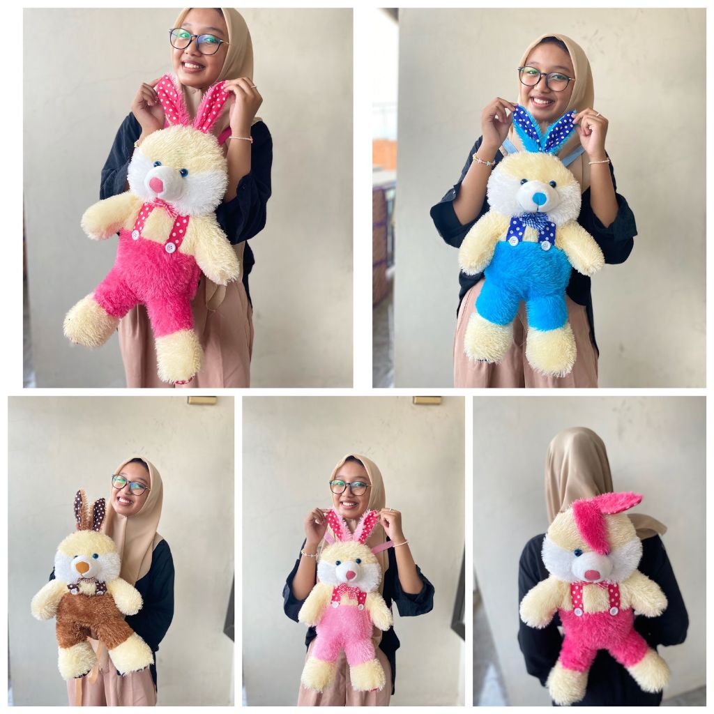 Boneka tas gendong ransel anak karakter kelinci jojon bahan rasfur