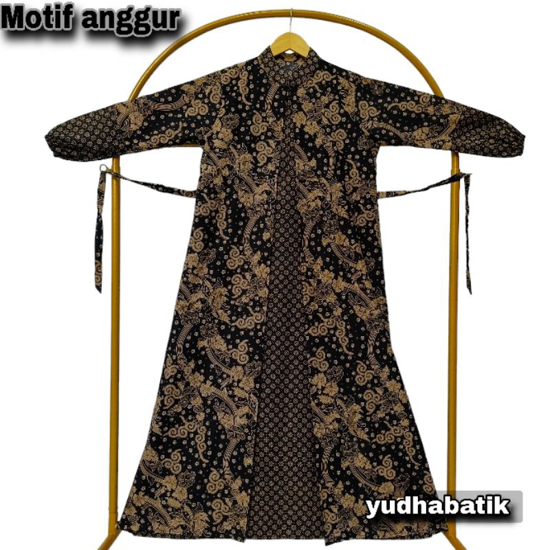 Gamis Batik Jumbo Modern Premium - Gamis Busui All Size/Gamis Batik Kombinasi - Gamis Batik