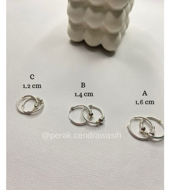 ANTING ANAK/DEWASA MODEL GIPSI POLOS BULAT| SUBANG RING| ANTING SIMPEL PERAK925/ PERHIASAN PERAK LAP