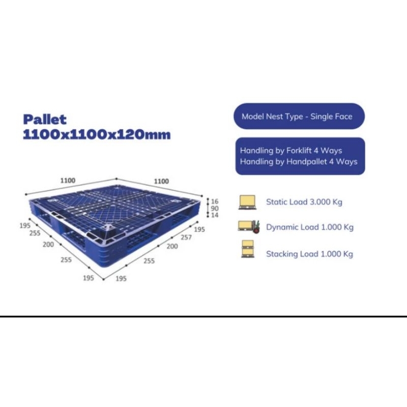 

PALET PLASTIK BARU 11011012 WARNA BIRU RB9