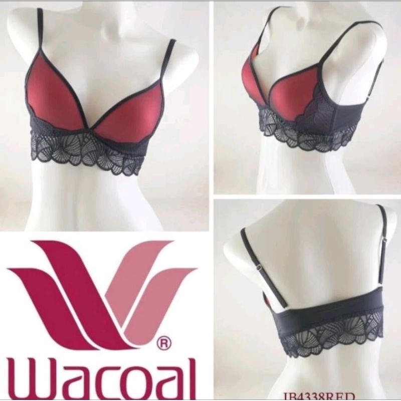 BRA WACOAL BRALETTE SEXY TANPA KAWAT PUSHUP BH K32 IB 4338 NO WIRE WIRELESS RENDA IB4338
