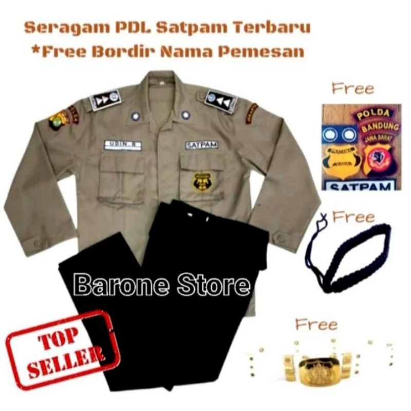 Baju Seragam Satpam PDL Coklat Terbaru Terlengkap &  Berkualitas