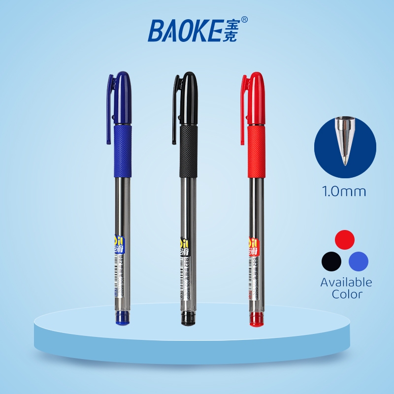 

BAOKE Ballpoint Pen / Pulpen Bolpoin Kantor Pena Menulis Ujung 1.0mm Halus B82 1 Buah