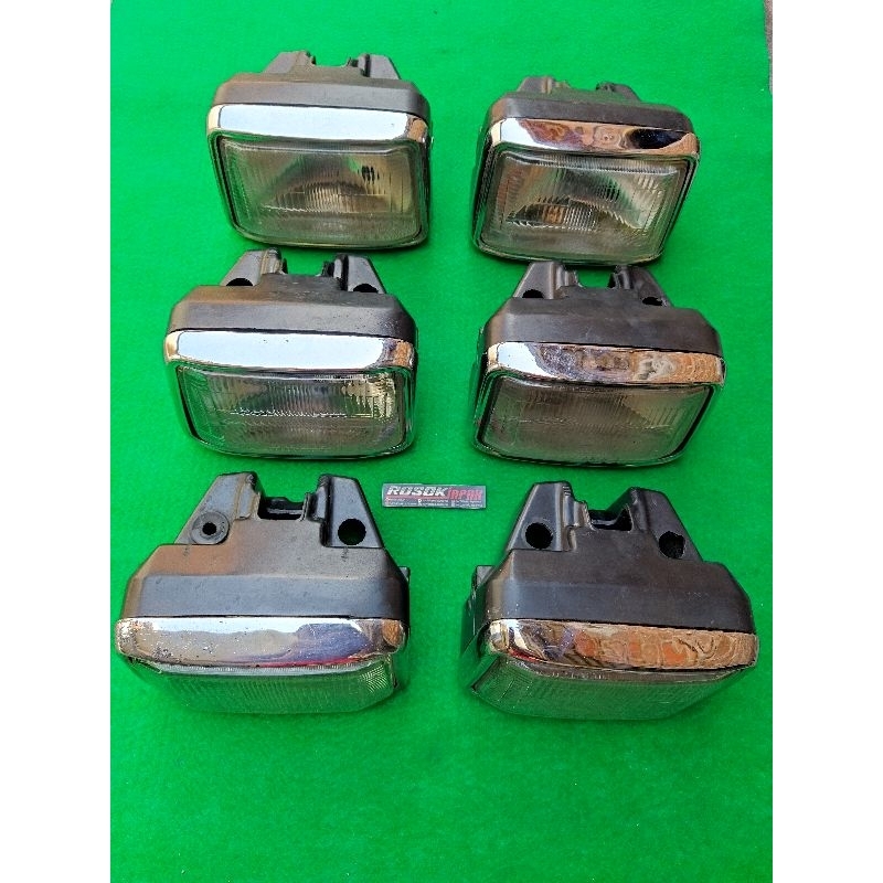 Lampu Depan Batok Sett Reflektor Lis Chrome Gl Max Original