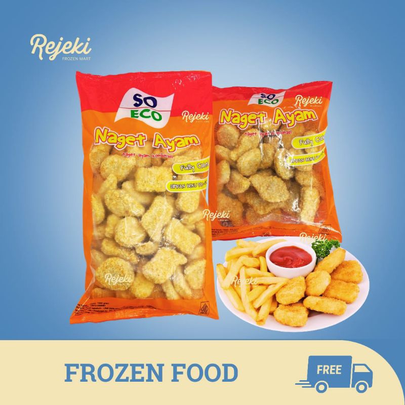

So Eco Nugget Naget Ayam 1kg & 500gr - Rejeki Frozen Mart