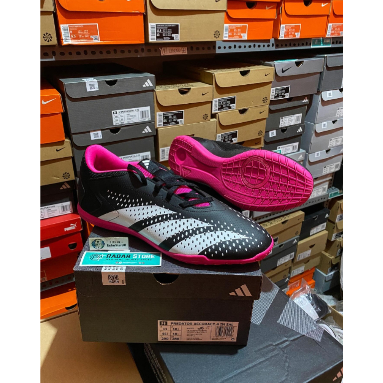 Sepatu Futsal Adidas Predator Accuracy.4 In Sala Black Pink GW7072 Original BNIB