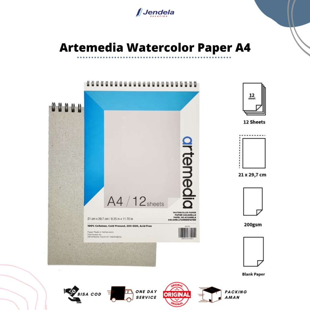 

Sketchbook Artemedia A4 Watercolor Paper / Kertas Cat Air - ATK