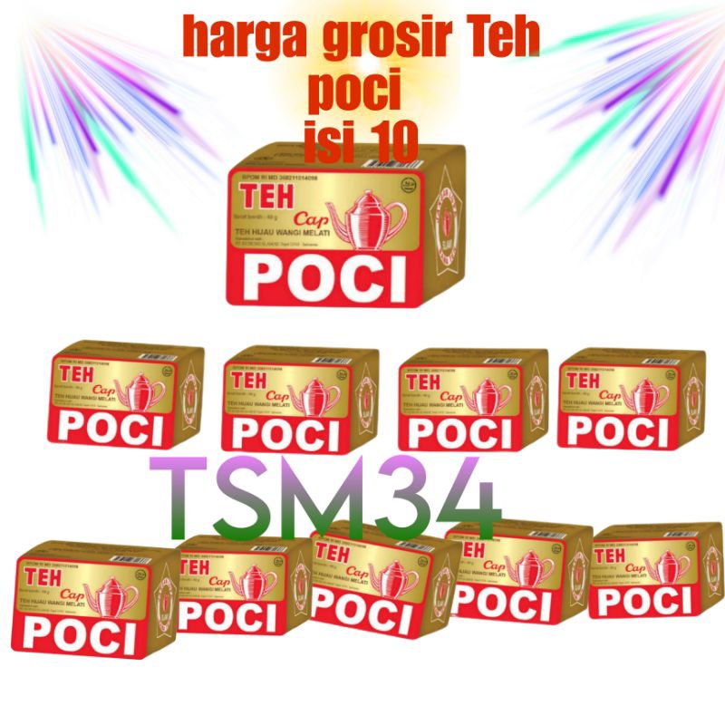 

(isi 10pcs ) Teh poci gold 40g isi 10 pcs harga grosir teh tubruk cap poci