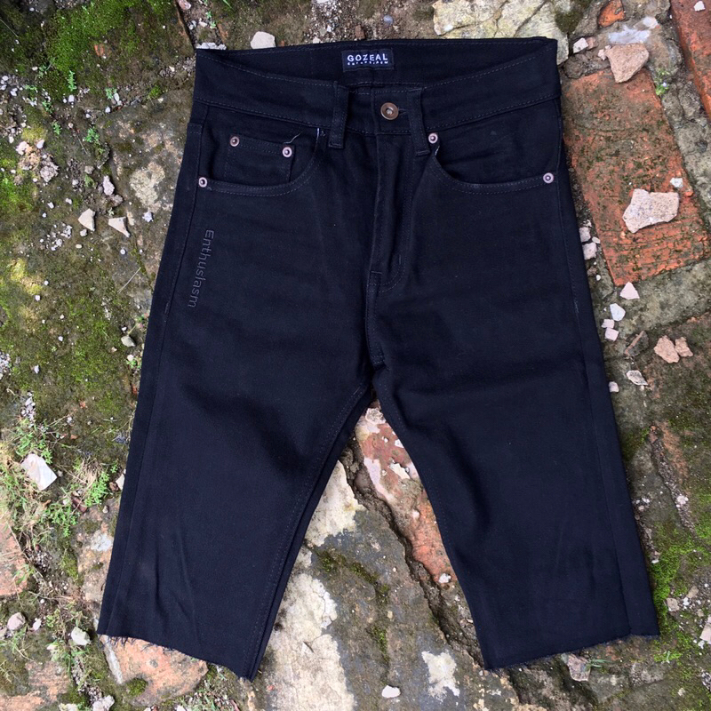 Celana Jeans Pendek hitam GOZEAL - NAOMI (Original product)